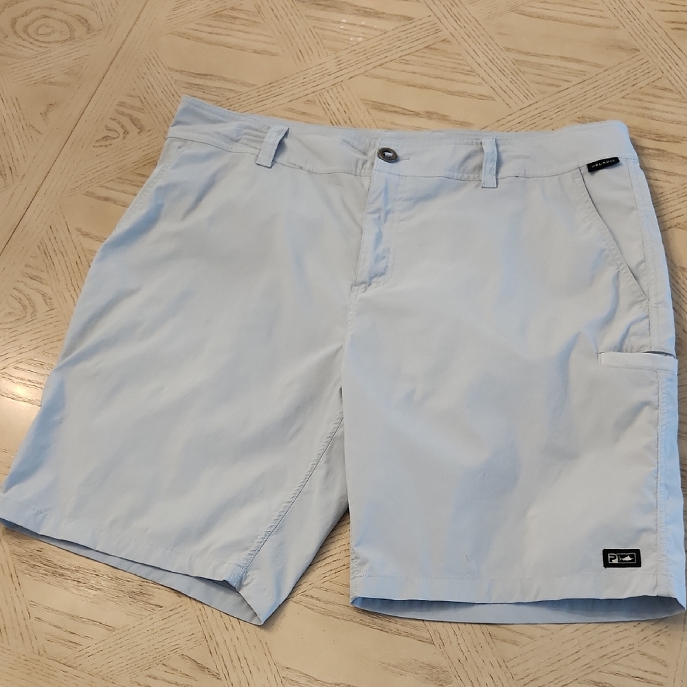 Pelagic Light Blue Men’s Flat Front Shorts